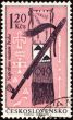 American indian craftsmanship on post stamp