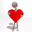 figure is holding a heart