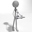 figure with a stethoscope and clipboard