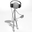 figure listening to music