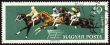 Jumping show on post stamp