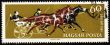 Competition in chariot race on post stamp
