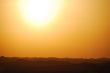 sunset with mountain in the desert