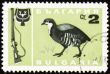 Fowl bird on post stamp