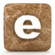 Letter a in Marble, on a white isolated background.