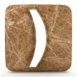 parentheses a in marble on a white isolated background.
