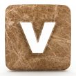 Letter a in Marble, on a white isolated background.
