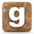 Letter a in Marble, on a white isolated background. 
