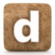 Letter a in Marble, on a white isolated background. 