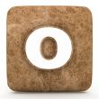 Letter a in Marble, on a white isolated background. 