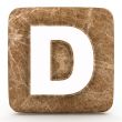 Letter a in Marble, on a white isolated background. 