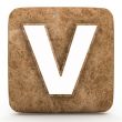 Letter a in Marble, on a white isolated background. 