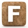Letter a in Marble, on a white isolated background. 
