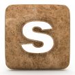 Letter a in Marble, on a white isolated background. 