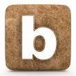 Letter a in Marble, on a white isolated background. 