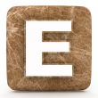 Letter a in Marble, on a white isolated background. 