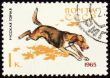 Russian Hound on post stamp