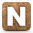 Letter a in Marble, on a white isolated background. 