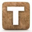 Letter a in Marble, on a white isolated background. 