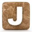 Letter a in Marble, on a white isolated background. 