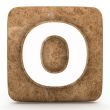 Letter a in Marble, on a white isolated background. 