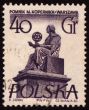 Polish astronomer Mikolas Kopernik on post stamp