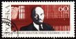 Lenin portrait on postage stamp