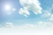 sunlight on blue sky