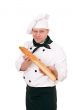 chef with baguette