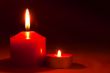 Two burning candles
