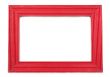 Red wooden frame