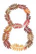 Numeral eight 8 put from autumn sheet