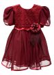 Natty crimson baby gown