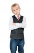 Portrait of the boy in vest and tie