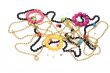 Varicoloured necklaces and earrings 