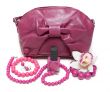 Violet feminine bag, necklace