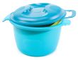 Blue plastic saucepan