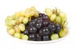 Plate with ripe grape