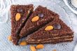 chocolate cake on a glass plate