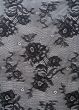 Black lace with pattern from flower