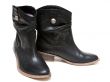 Black pair leather boots