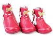 Red leather baby boots