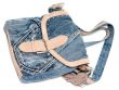 Feminine jeans bag