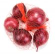 Red onion in packing from red net