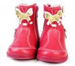 Pair red leather baby boots