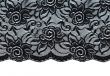 Black lace with pattern with form flower