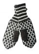 Knitted winter mittens with pattern