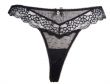 Black feminine panties with drawing