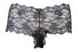 Black feminine panties from lace
