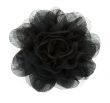 Black flower rose from lace